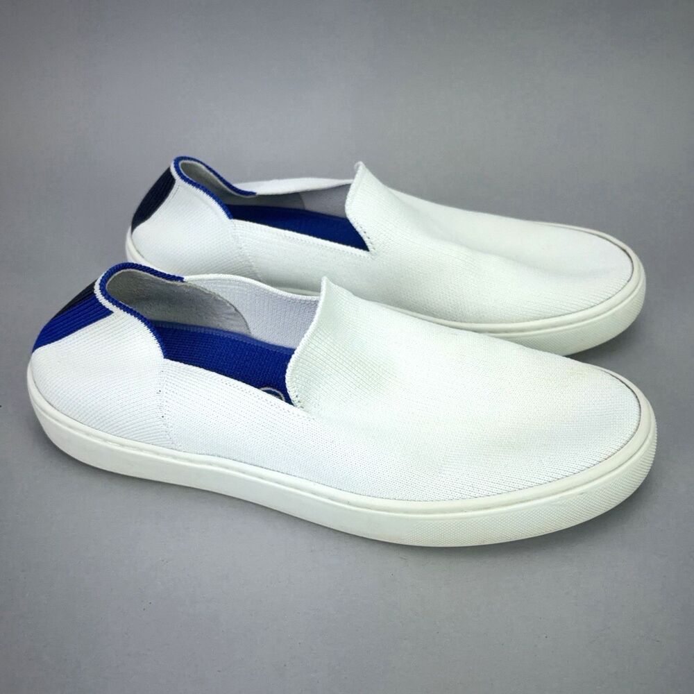 Rothy's Slip-On Shoes Women's Size US 8 White Knit The Original Comfort Sneakers - Picture 1 of 7